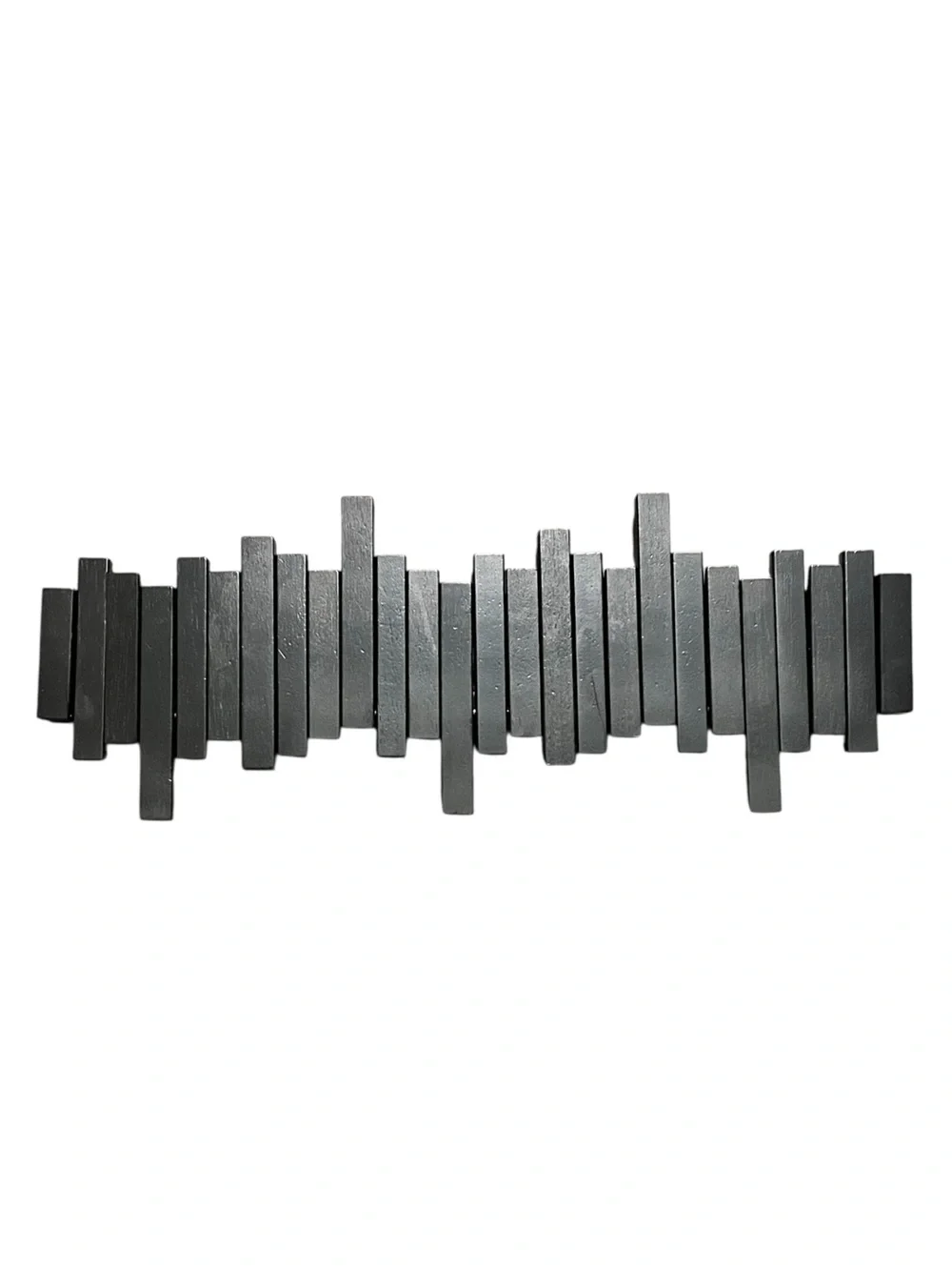 Espresso Color Modern Natural Wood Paino Wall Mounted 8 Hook Rack